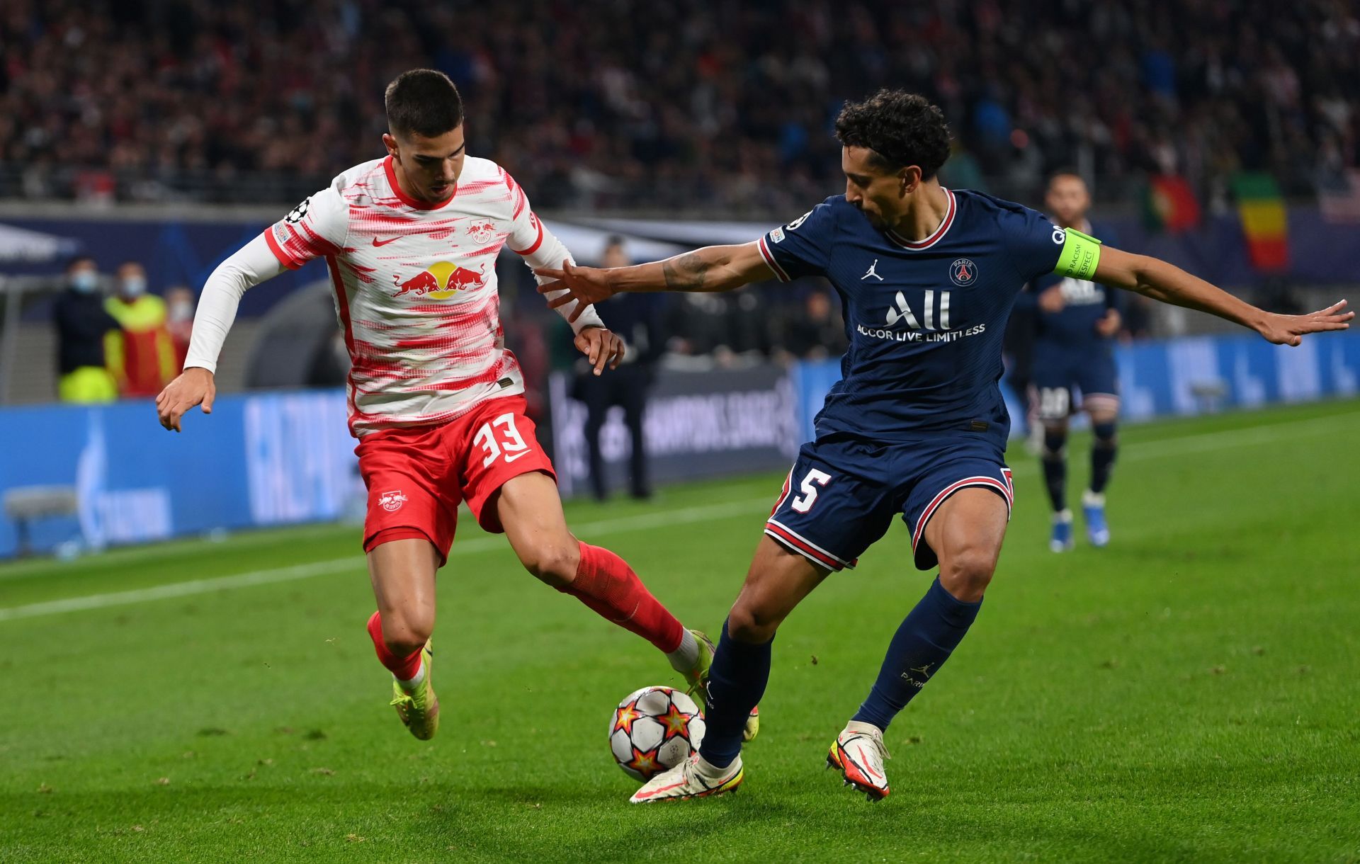 Marquinhos in action for Paris Saint-Germain