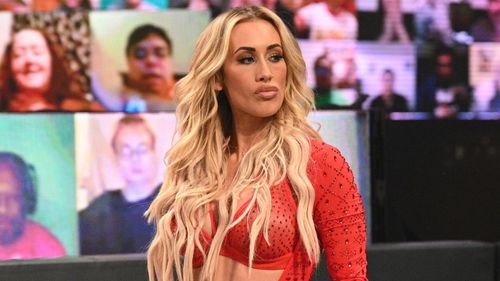 Carmella did not like one fan's sign on RAW this week.