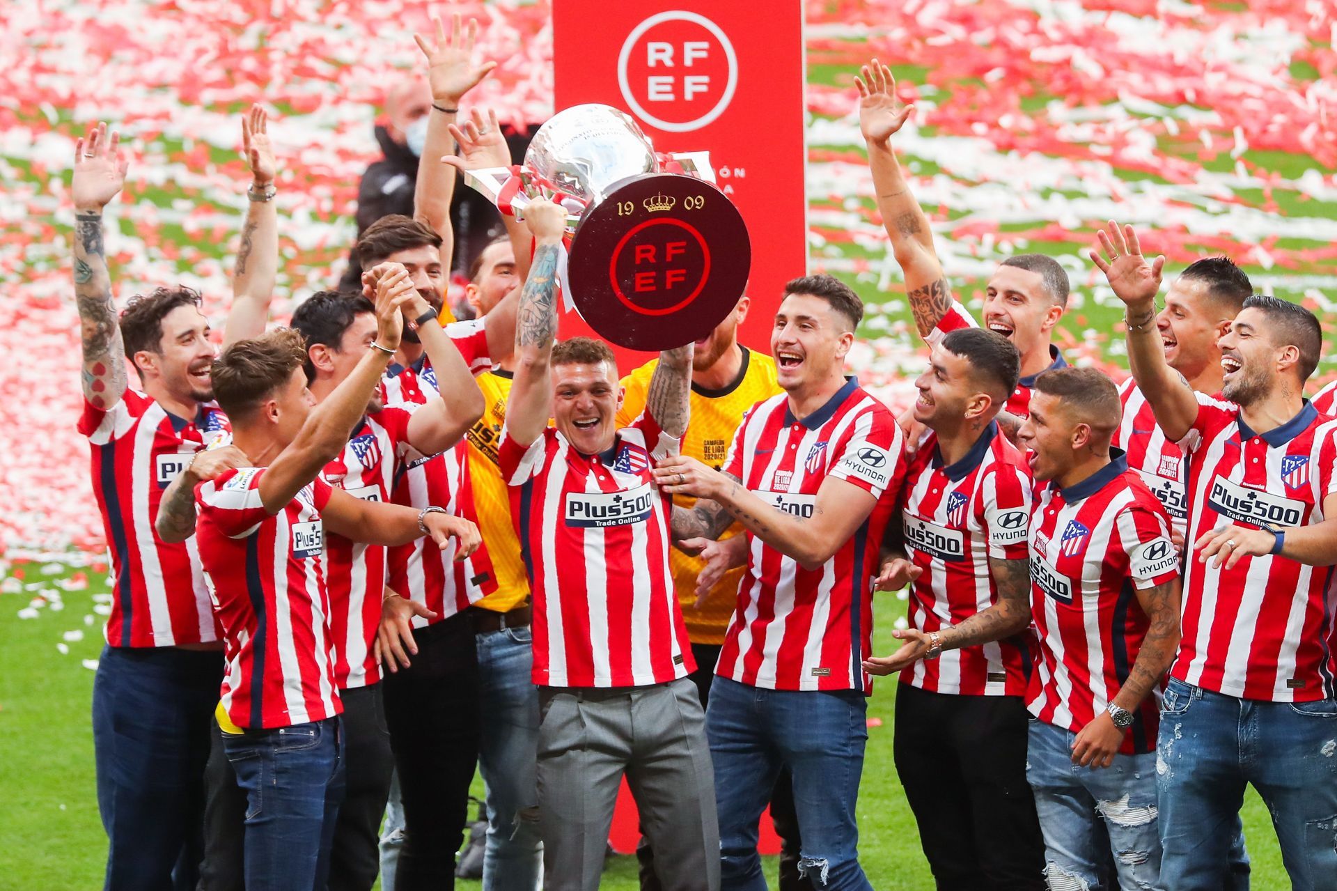 Atletico de Madrid Celebrate Winning La Liga