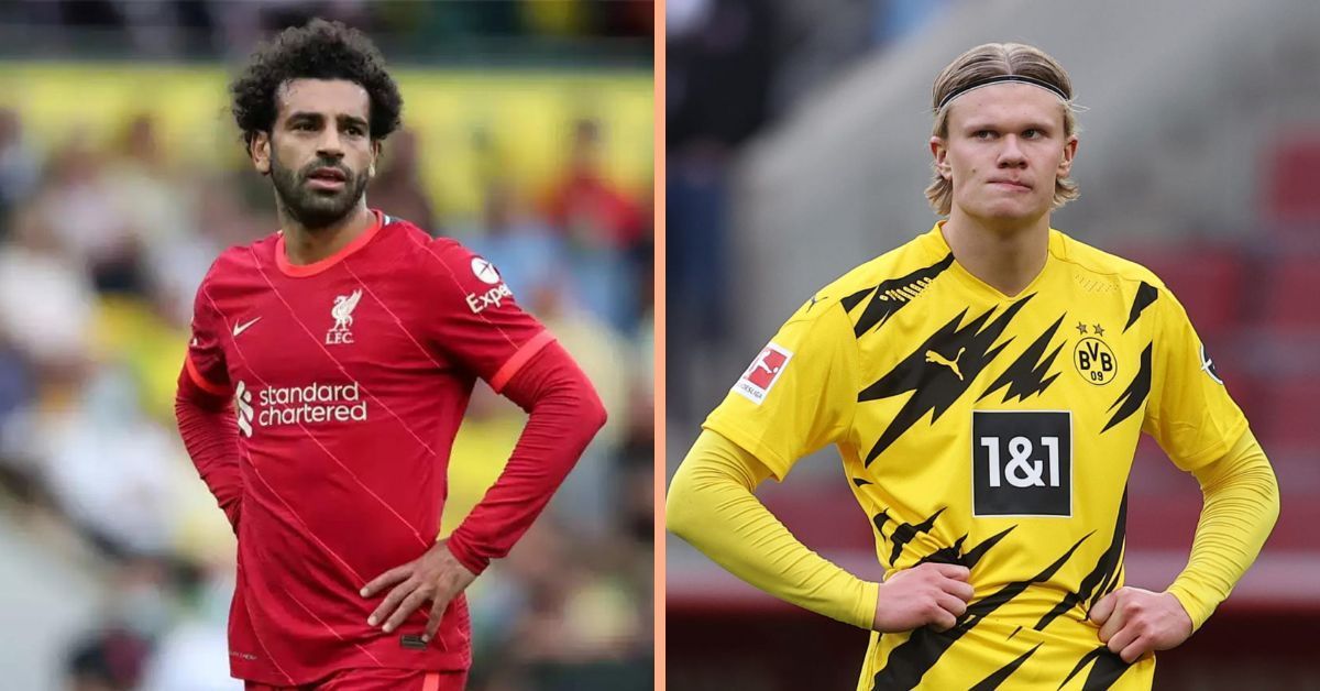 Mohamed Salah (left) and Erling Haaland (right)