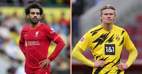 Mohamed Salah (left) and Erling Haaland (right)