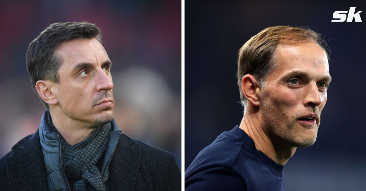 Gary Neville has heaped praise on Thomas Tuchel (right).