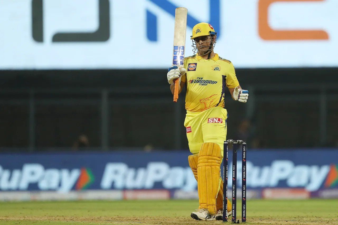 MS Dhoni scored a half-century after 28 IPL innings (Credit: BCCI/IPL)