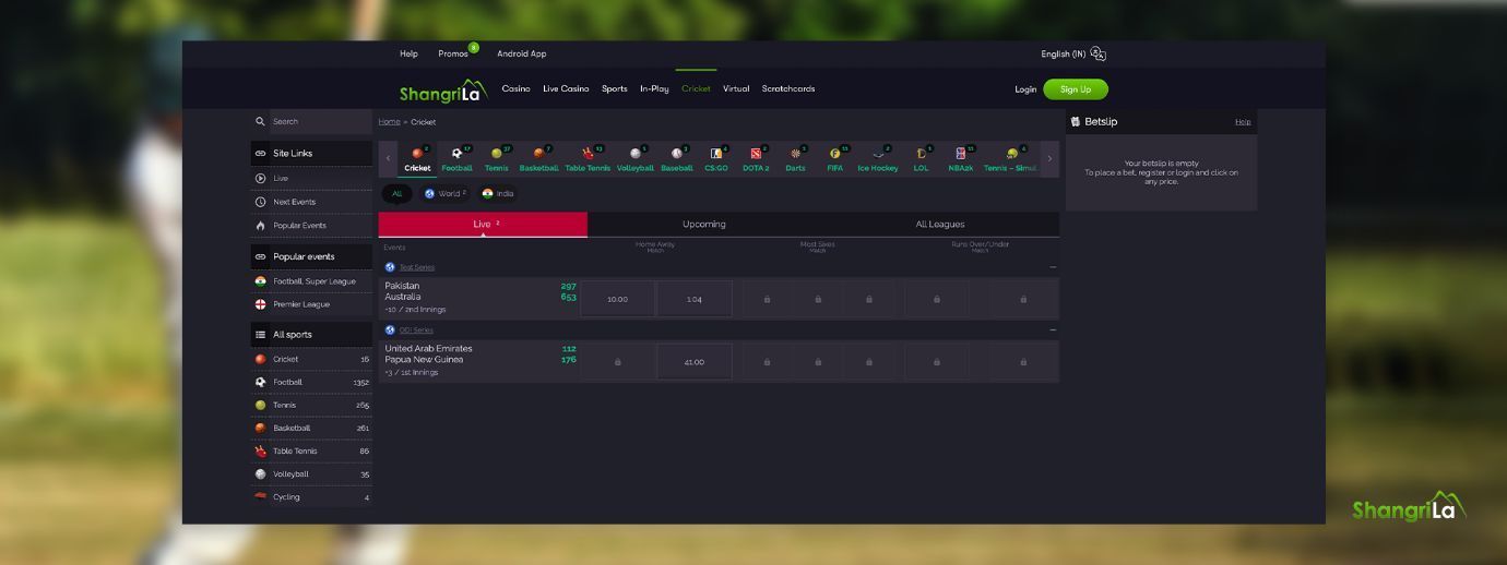 ShangriLa offers high IPL betting odds
