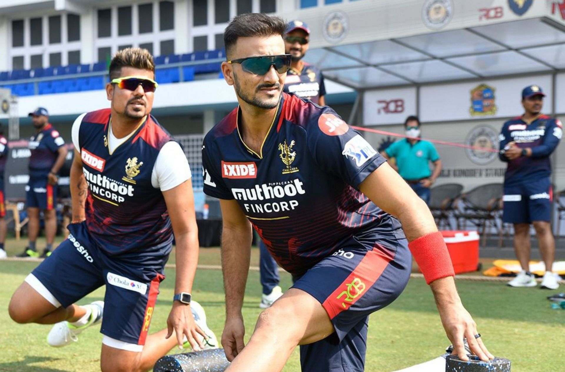 Harshal Patel during training at the RCB camp (PC: RCB/Instagram)