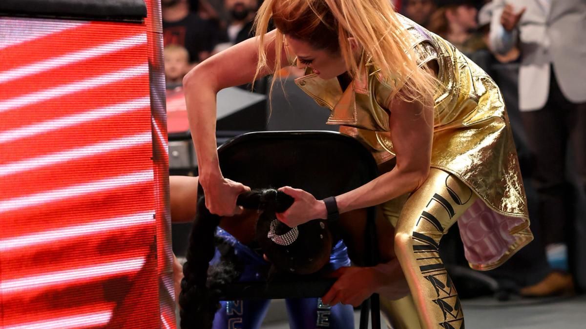 RAW Women's Champion Becky Lynch viciously assaulted Bianca Belair