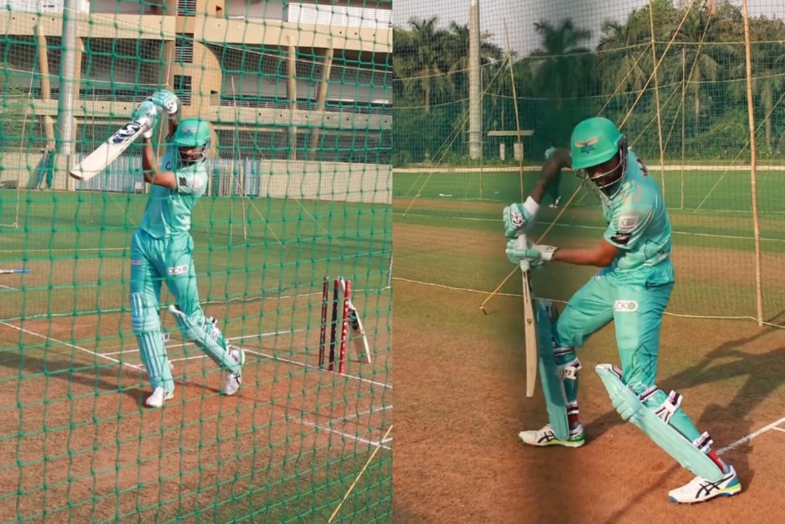 Krunal Pandya in LSG nets. Pic: Lucknow Super Giants