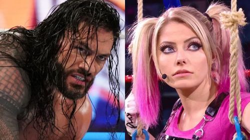 Roman Reigns (left); Alexa Bliss (right)