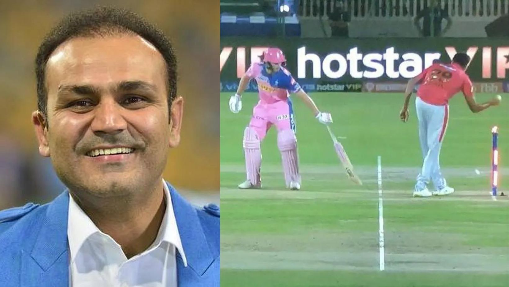 Virender Sehwag asks Ravichandran Ashwin to effect &#039;Mankad&#039; again.