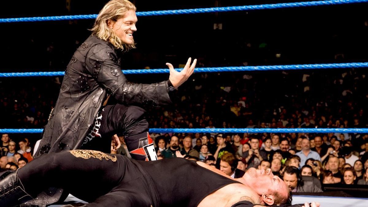 Edge feuding with The Undertaker on SmackDown.