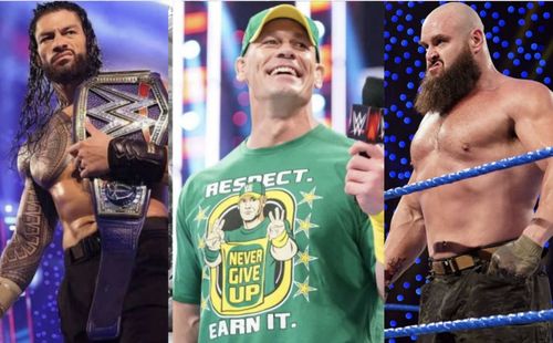 WWE Universal Champion Roman Reigns, John Cena, Braun Strowman