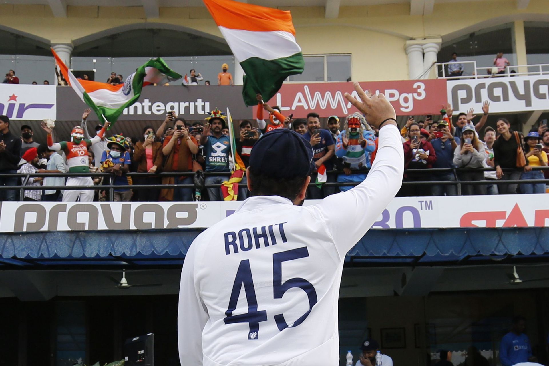 Rohit Sharma led the Indian Test team for the first time.