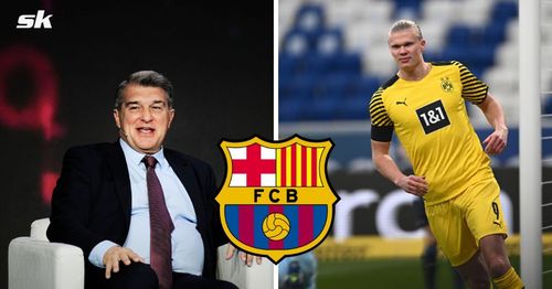 Joan Laporta and Barcelona have their sights set on Erling Haaland