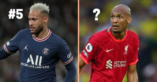 Paris Saint-Germain's Neymar and Liverpool's Fabinho