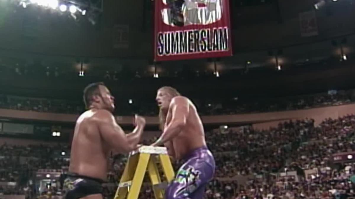 HHH and Rocky literally climbed the ladder of success