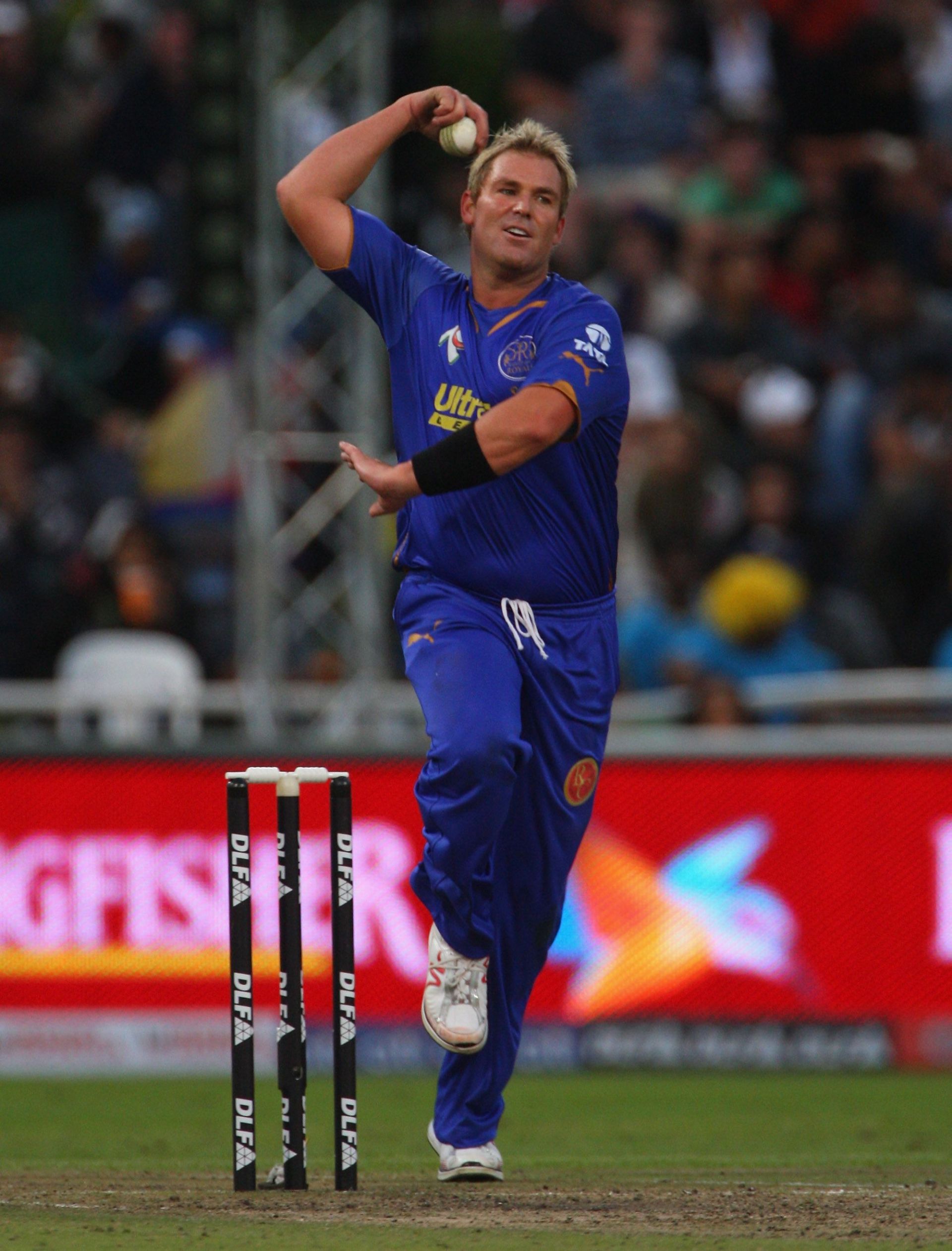 Warne registered his best figures of 4/21 in IPL 2010 vs Deccan Chargers