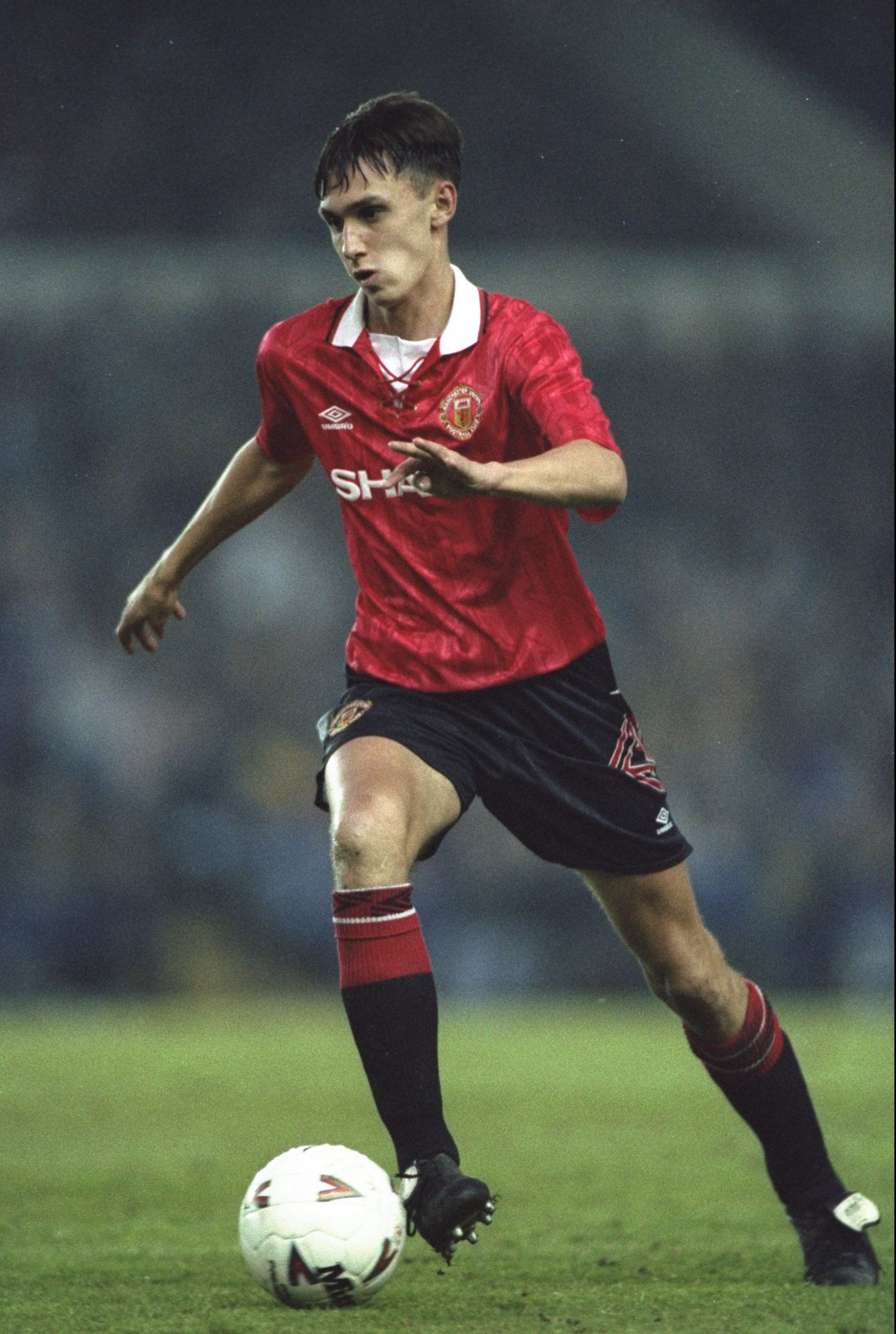 Chris Casper of playing for Manchester United Youth.