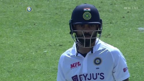 Virat Kohli was distraught after being dismissed for a well-made 45