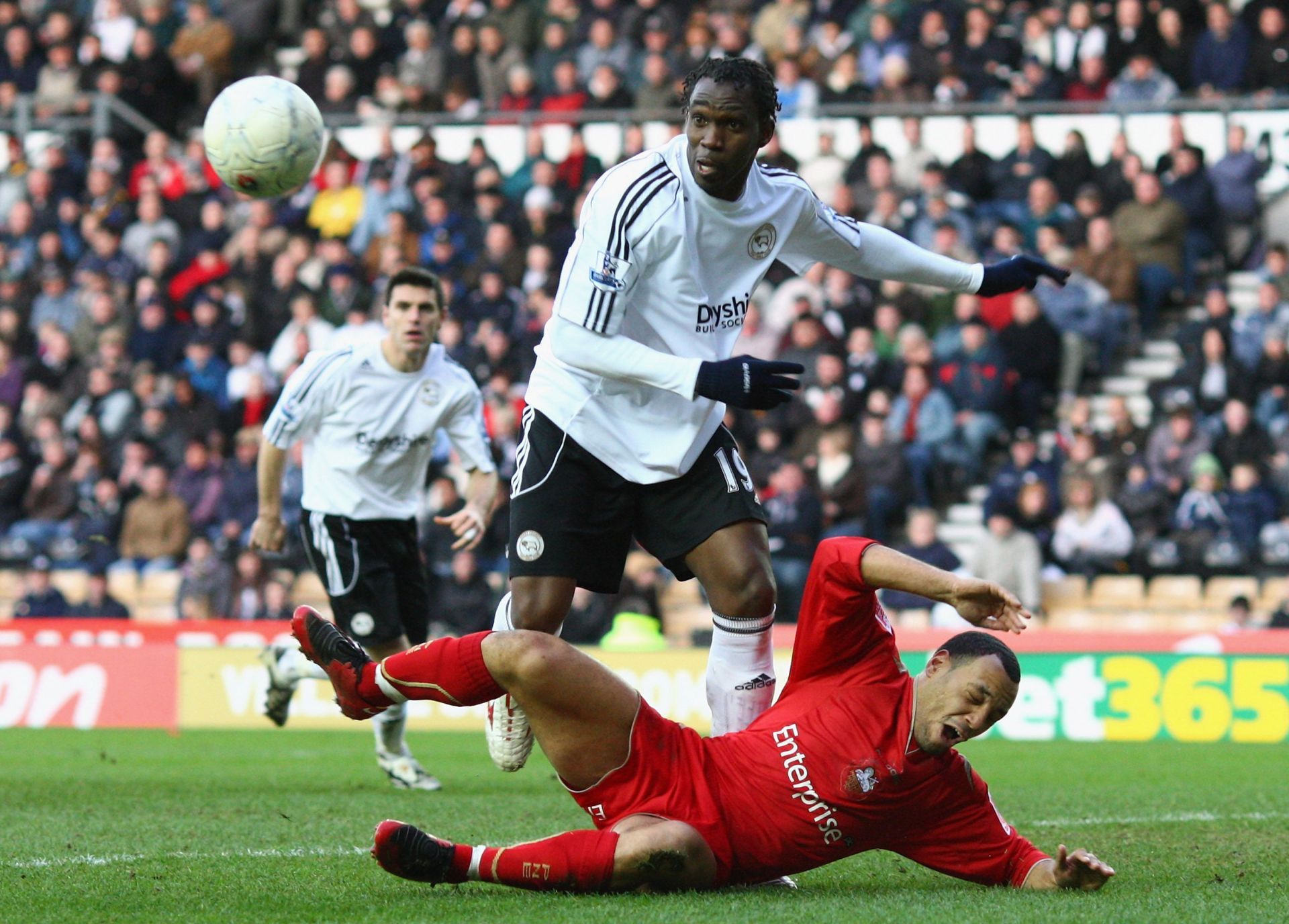 Jamaican international Claude Davis representing Derby County