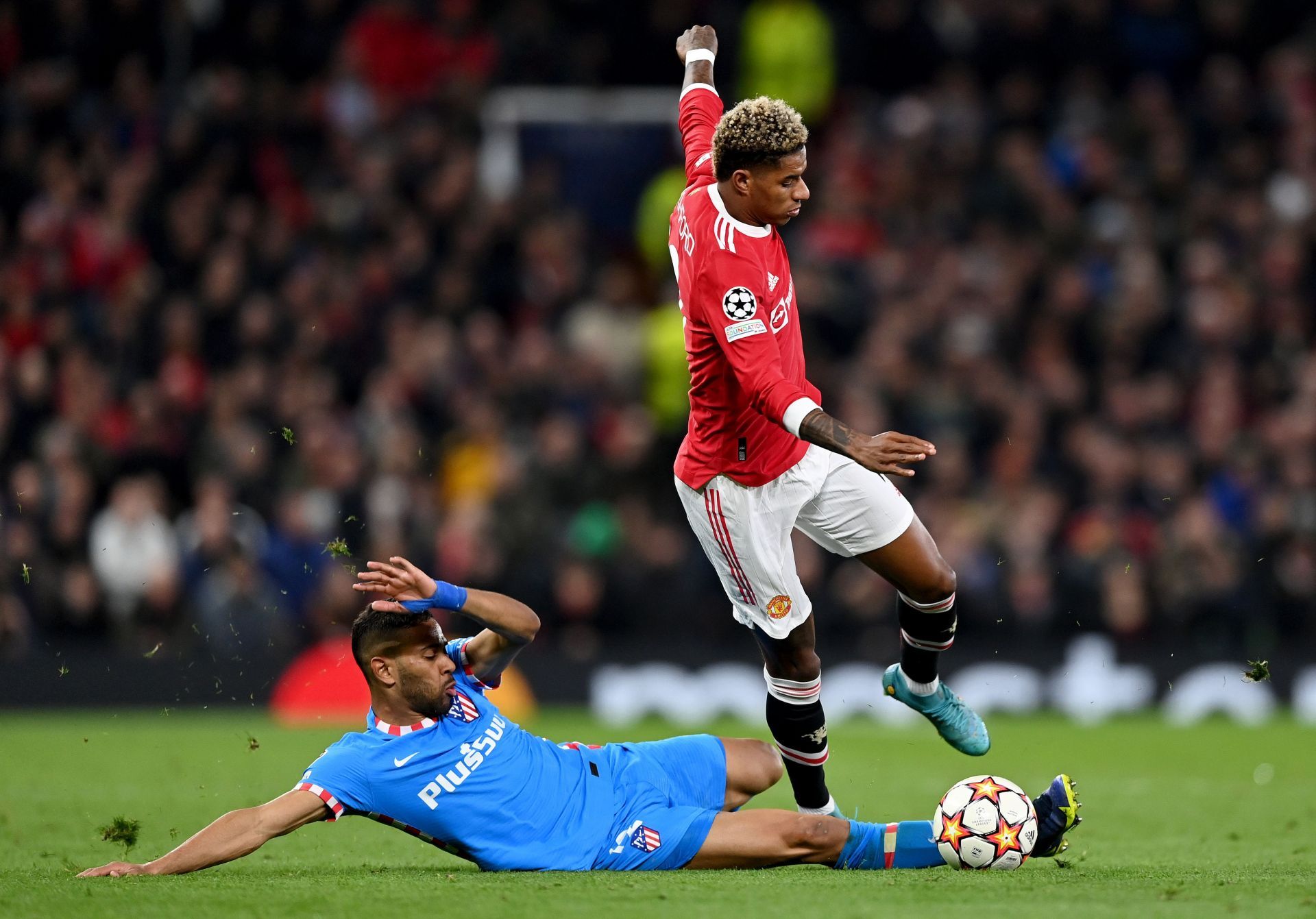 Marcus Rashford in action for Manchester United