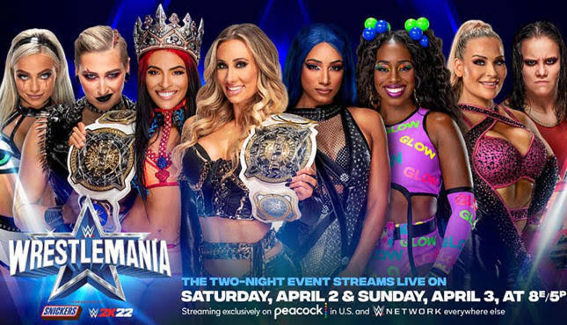 The participants of women's tag team championship match at WrestleMania.