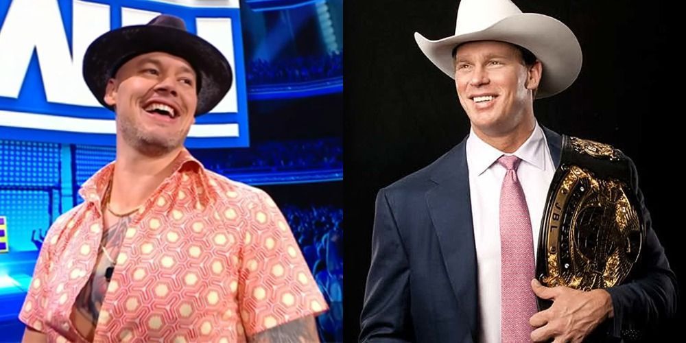 Current WWE star Happy Corbin and John Bradshaw Layfield