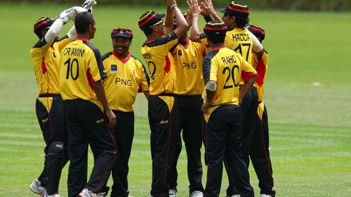 The PNG cricket team (Image Courtesy: ICC)