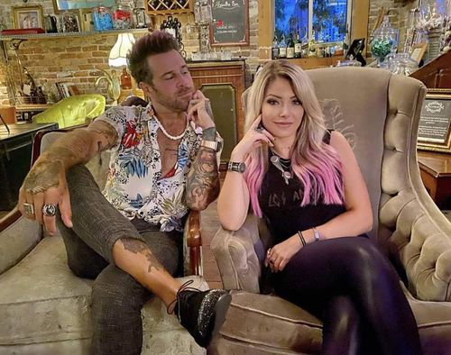 The multi-time Women's Champion with her soon-to-be husband Ryan Cabrera