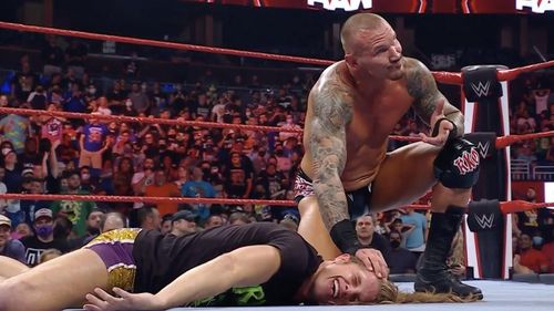 Randy Orton suffers a potential injury as a result of a botch on WWE RAW