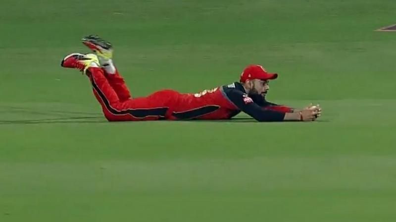 Virat Kohli has taken some excellent catches for RCB. Pic: BCCI