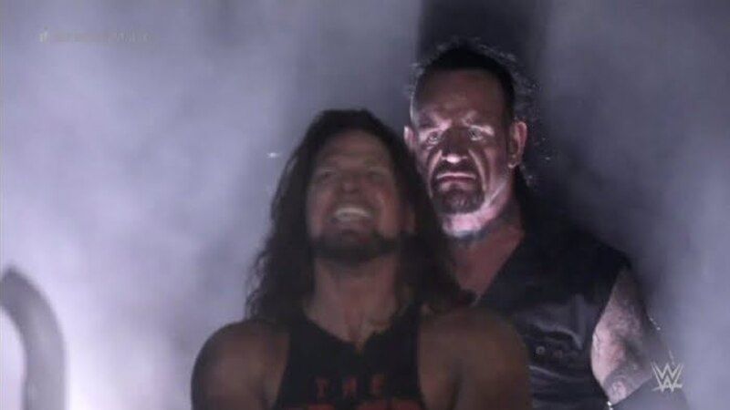 Styles and Undertaker in the Boneyard match.