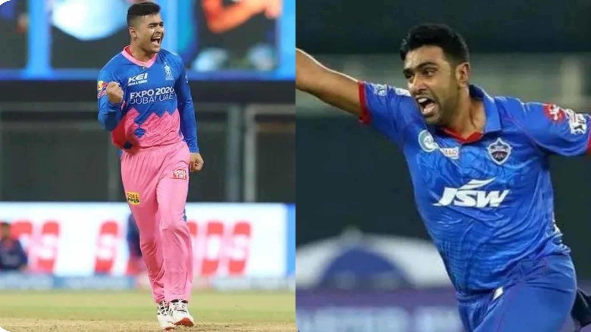 Riyan Parag (L) and Ravichandran Ashwin (P.C.: IPL)