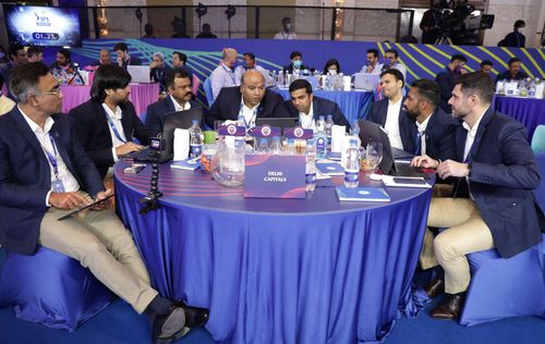 Delhi Capitals (DC) during the IPL 2022 auction. Pic: BCCI