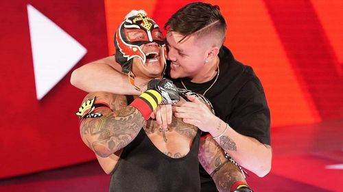 Rey Mysterio and his son Dominik Mysterio.