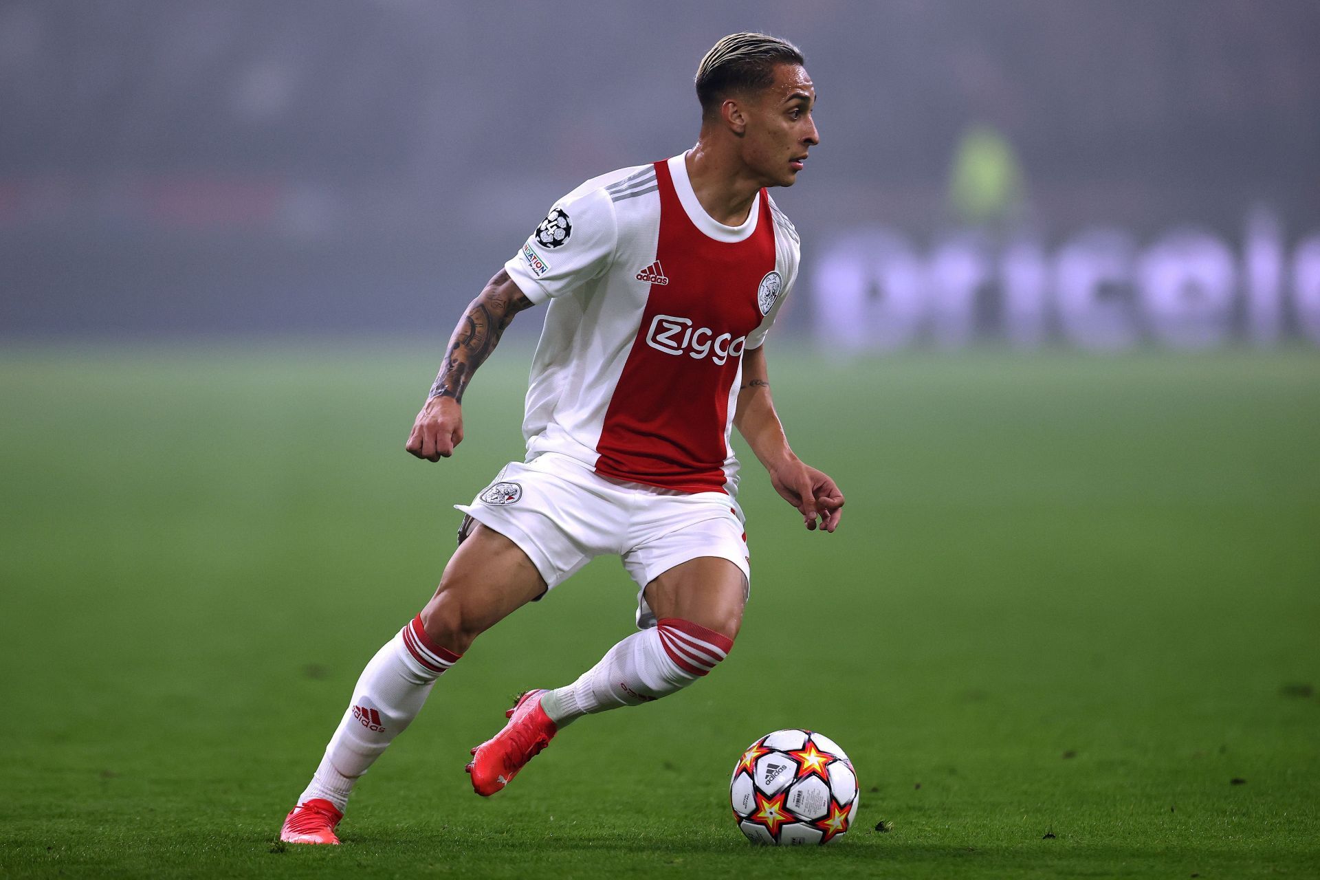 Antony in Champions League action for Ajax
