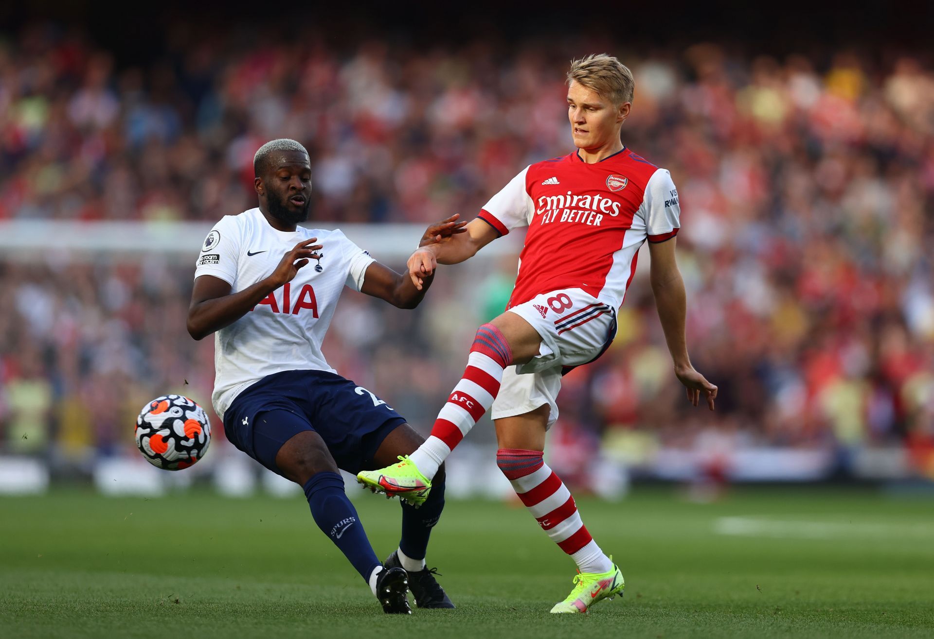 Odegaard in action for the Gunners