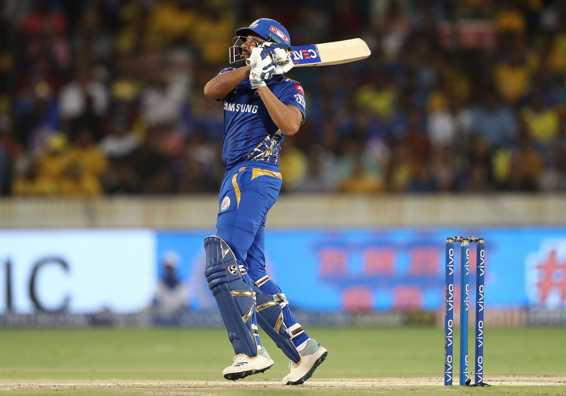 Rohit Sharma batting for Mumbai Indians (MI). Pic: Getty Images