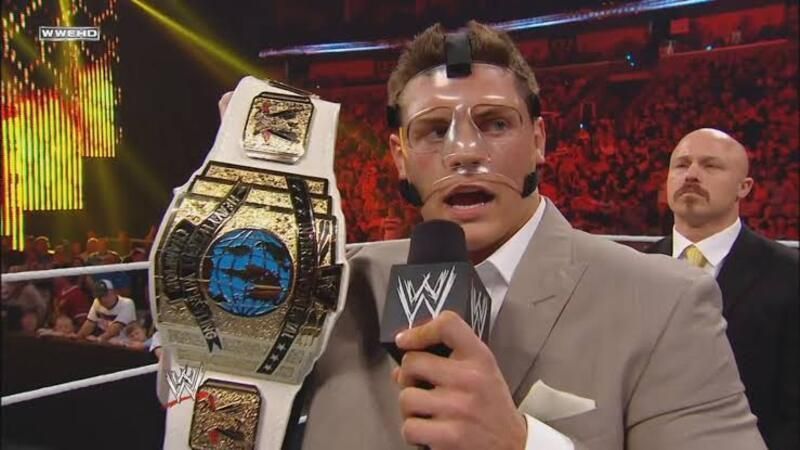 Dashing Cody Rhodes with the Intercontinental Championship.