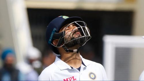 Virat Kohli was castled by Lasith Embuldeniya on Day 1 of the Mohali Test [P/C: BCCI]