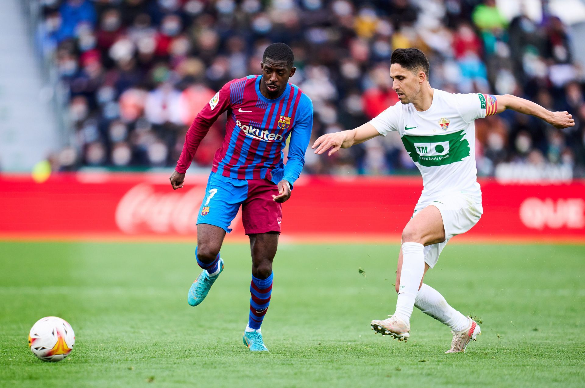 Ousmane Dembele (left) has admirers at Stamford Bridge.