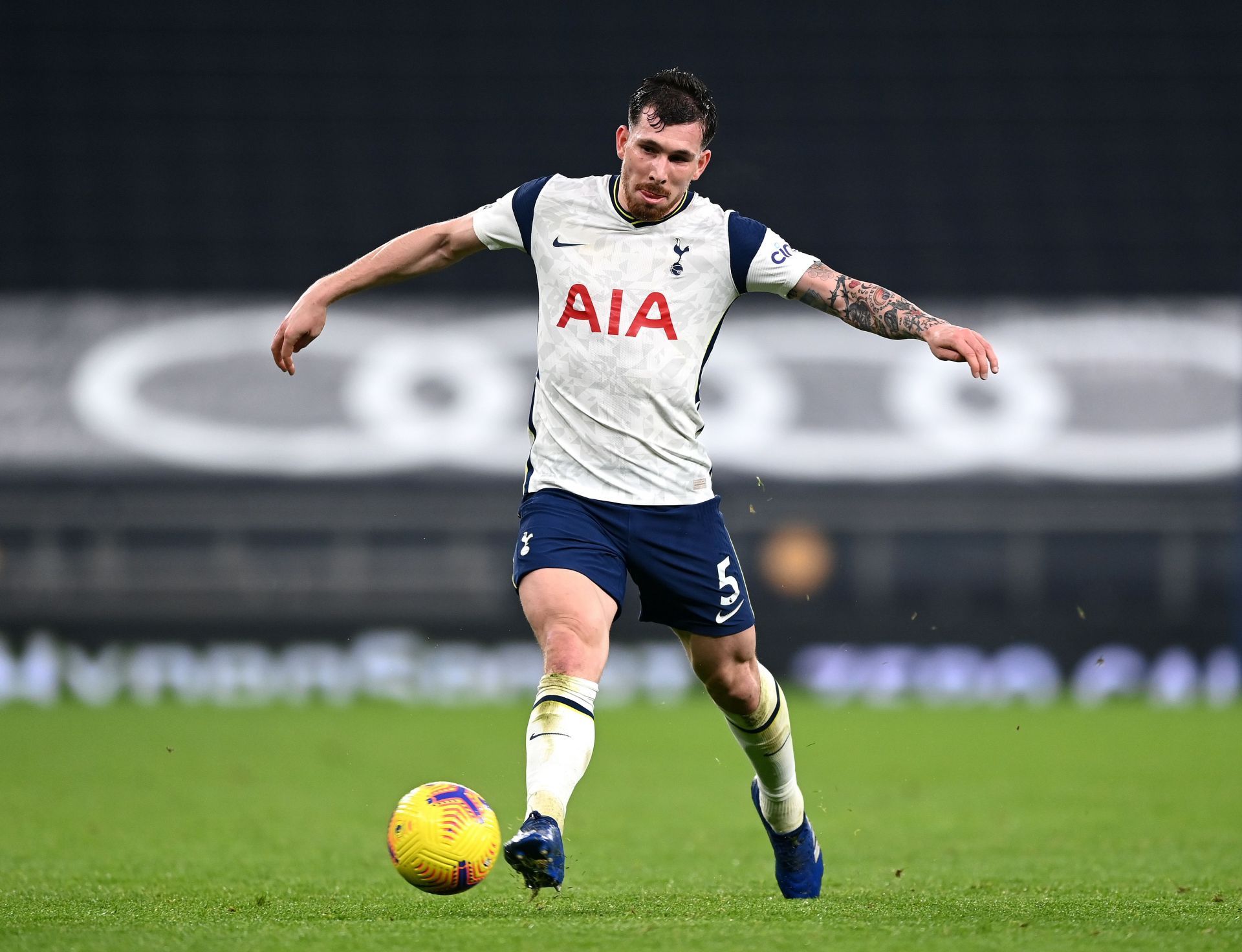 Pierre-Emile Hojberg in action for Tottenham Hotspur