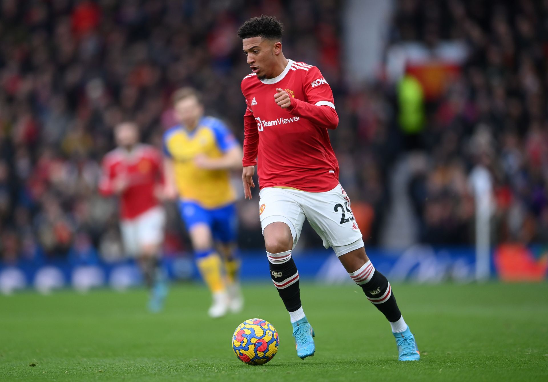 Jadon Sancho in action against Southampton in the Premier League