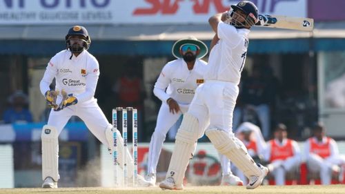 Rishabh Pant played a blazing knock in India's first innings of the Mohali Test [P/C: BCCI]