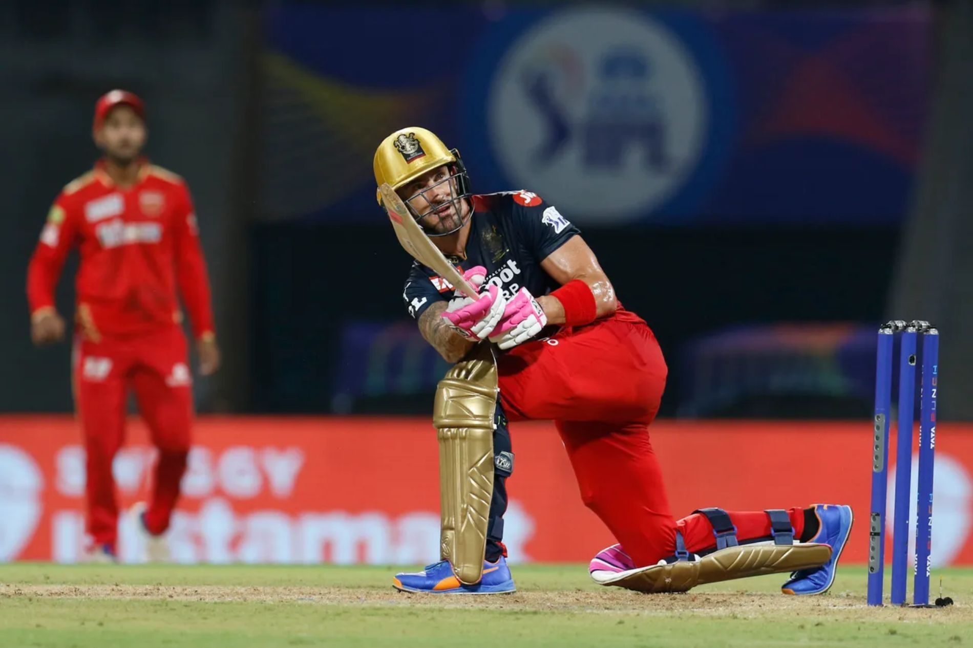 RCB skipper Faf du Plessis during his knock of 88. Pic: IPLT20.COM