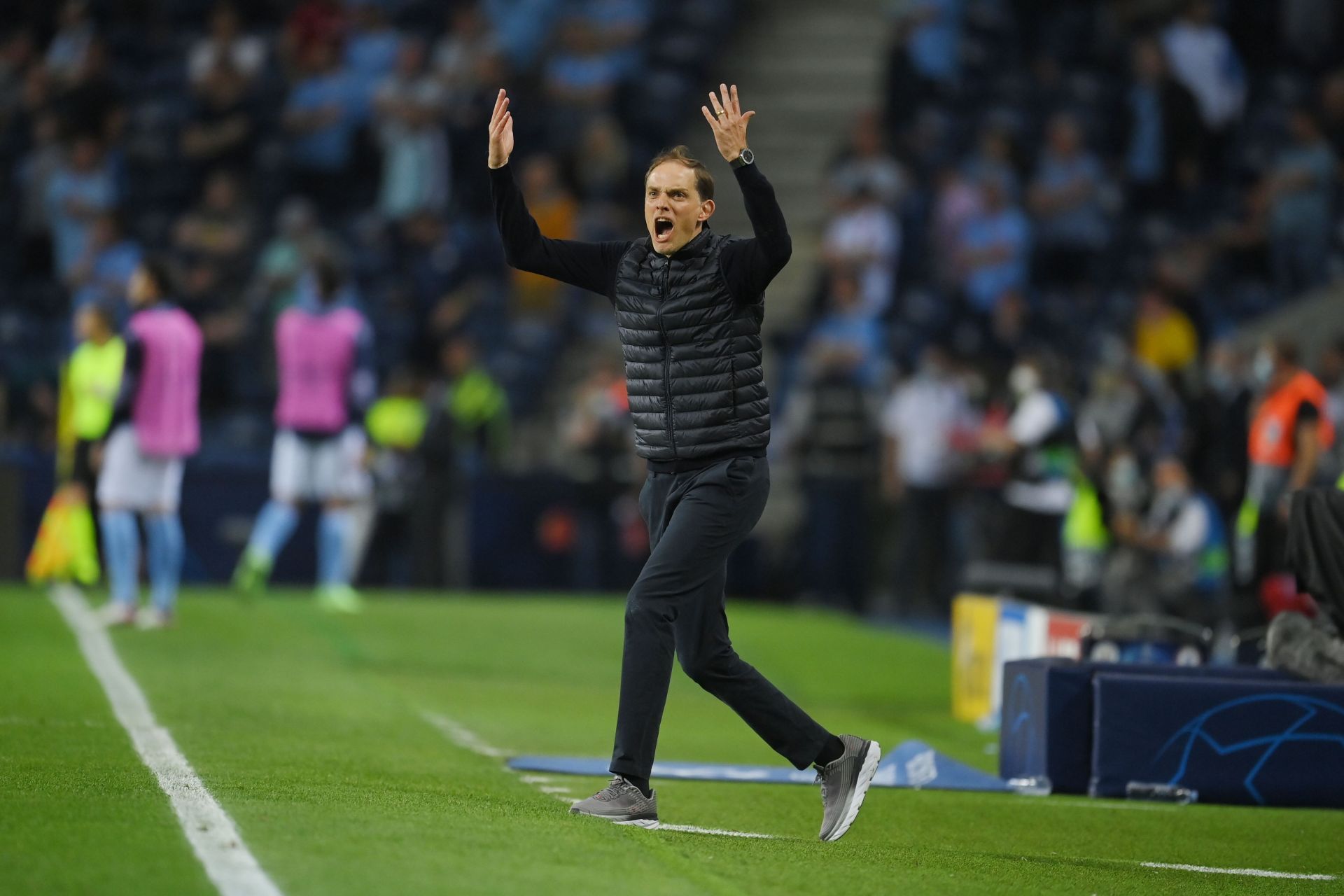 Manchester City v Chelsea FC - UEFA Champions League Final: Thomas Tuchel reacts to a decision