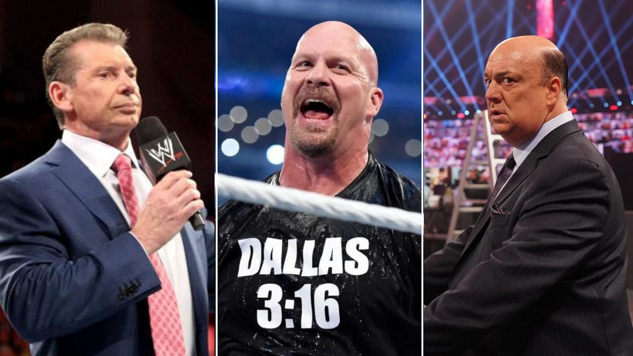 Vince McMahon, Steve Austin, and Paul Heyman