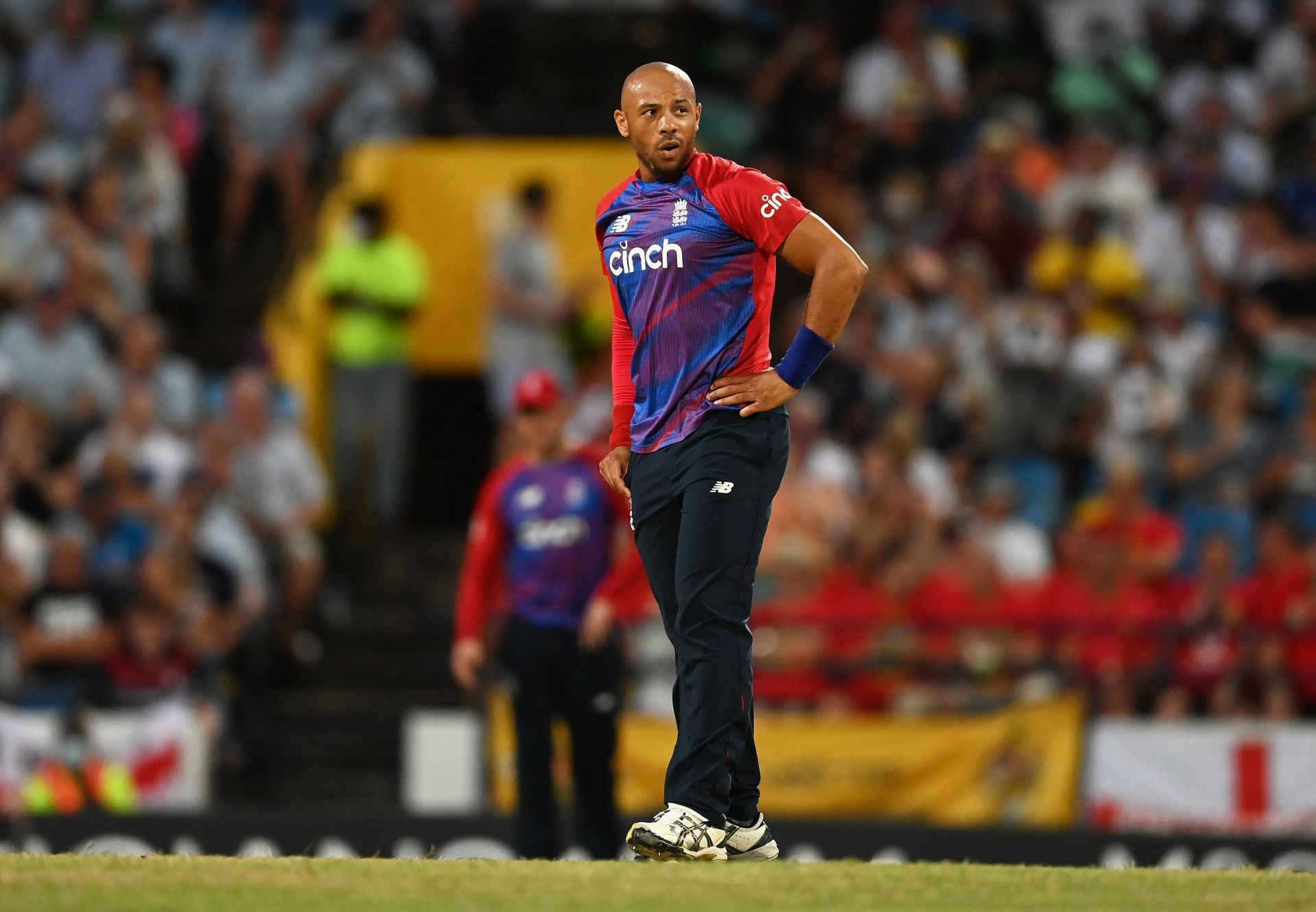 Tymal Mills during the T20 World Cup. Pic: Getty Images