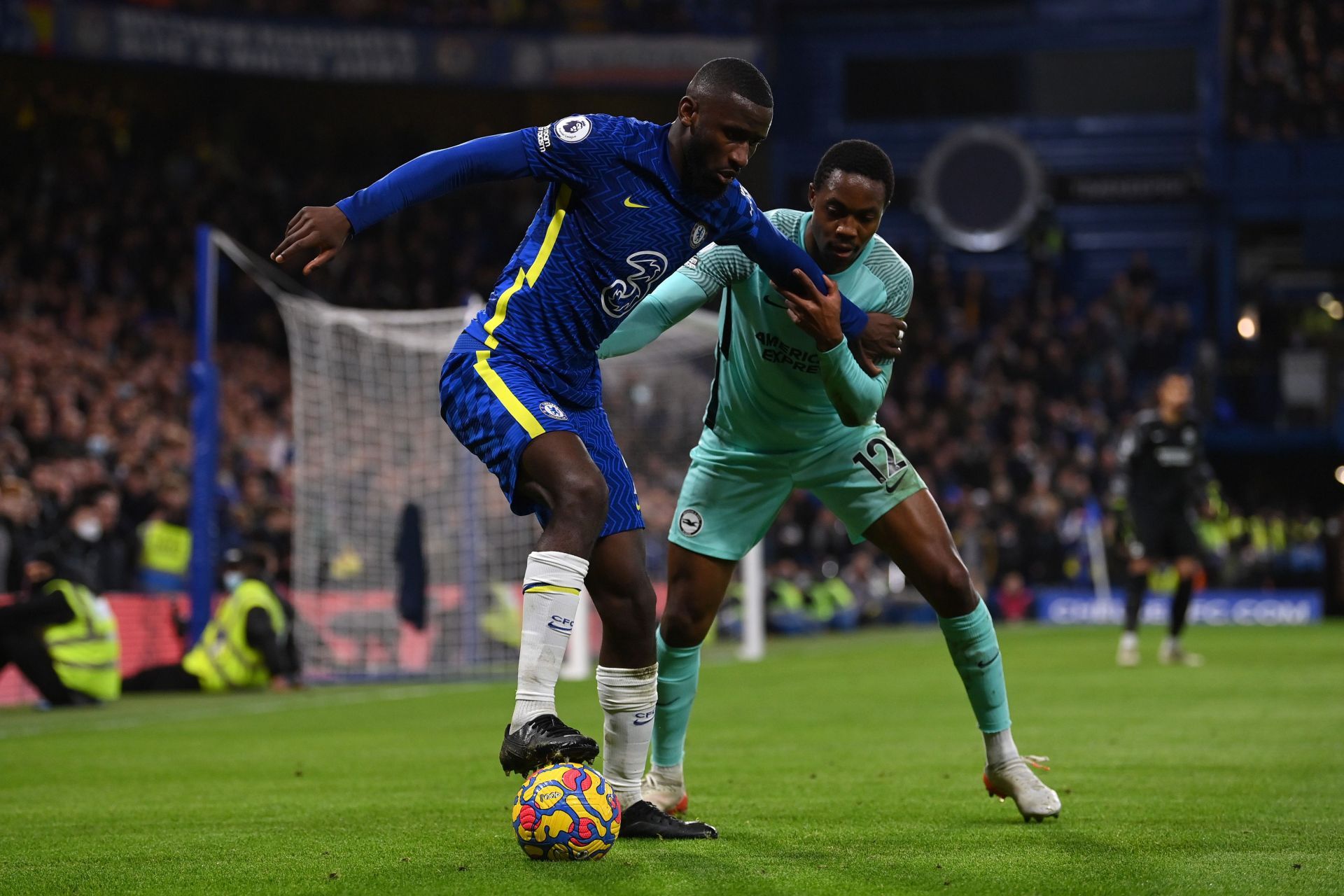 Rudiger in action for the Blues
