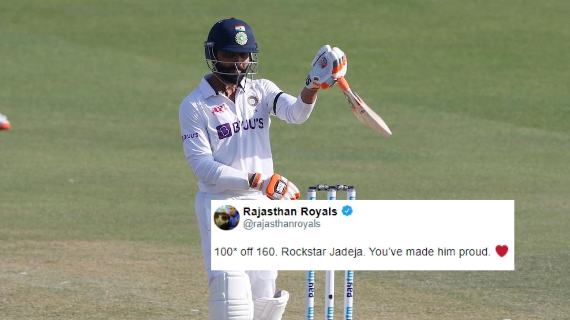 Ravindra Jadeja scored his second Test hundred on Saturday against Sri Lanka.