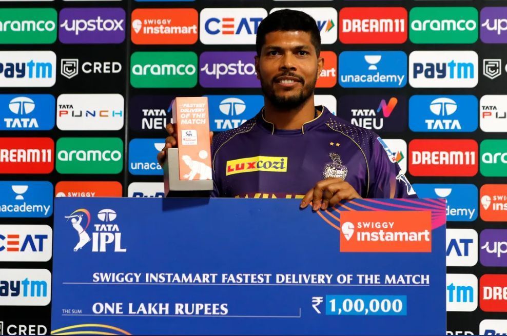 Umesh Yadav was the Player of the Match for KKR against CSK